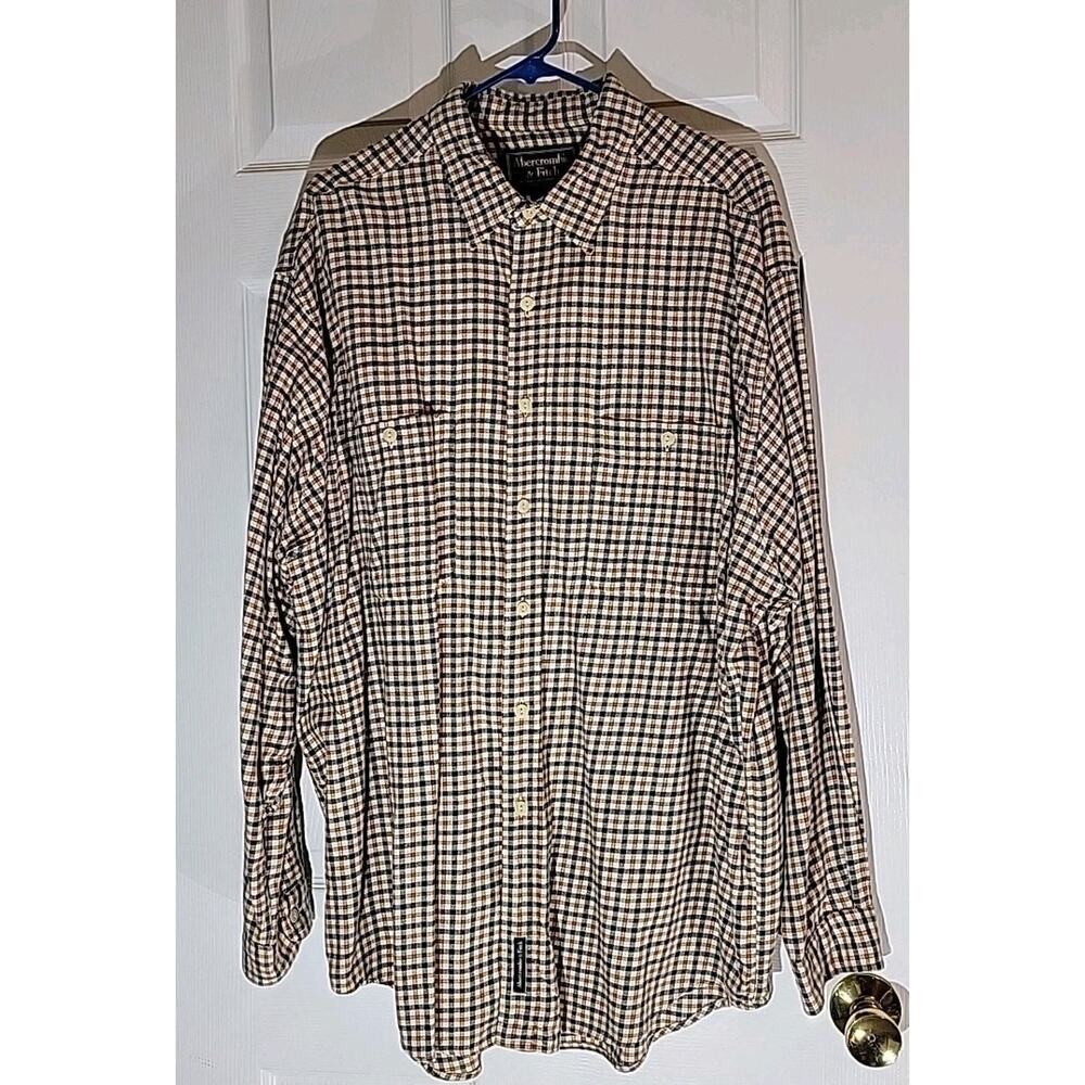 Vintage Abercrombie & Fitch Big Shirt Country Plaid Made in Jamaica Large